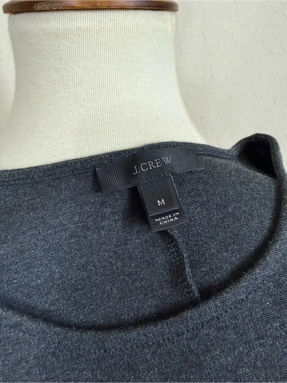 J. Crew Charcoal Grey Peplum Short Sleeve Ruffle Top Pleated Size M